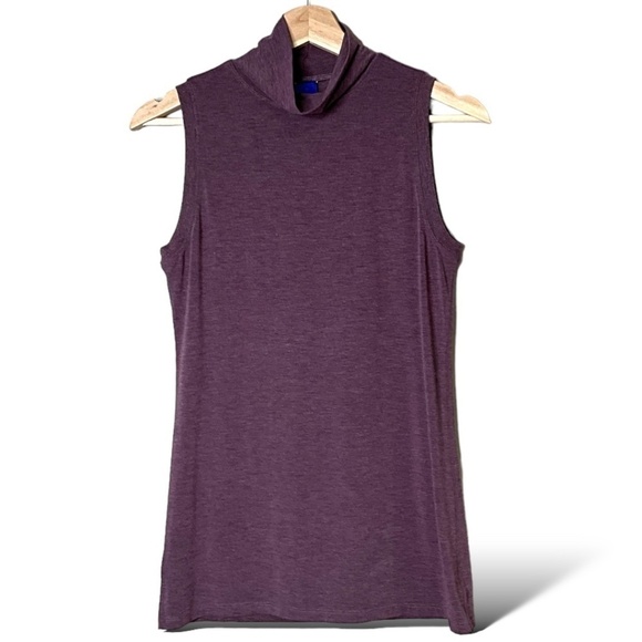 KIT and ACE Burgundy Sleeveless Stretchy Jersey Knit Turtleneck Tank US Sz M - Picture 1 of 9